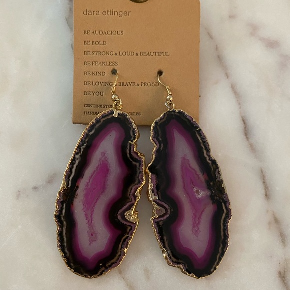 Dara Ettinger ALICE Agate Slice Earrings - Picture 1 of 3